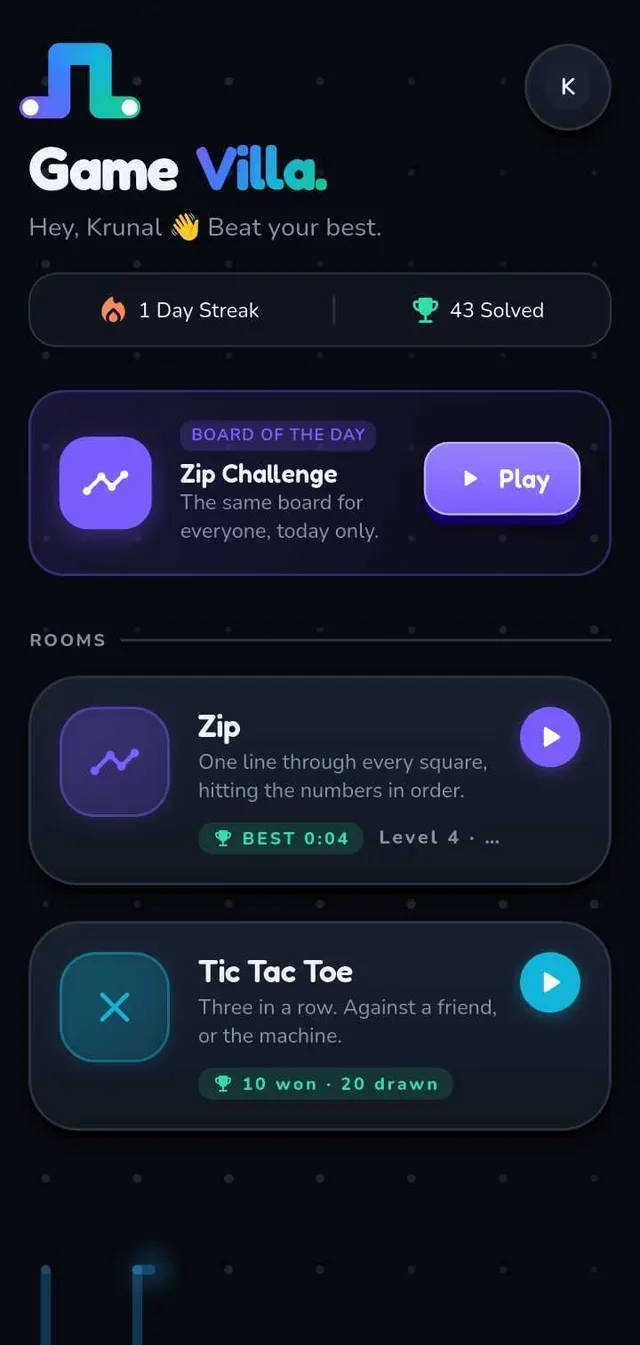 Game Villa — The villa