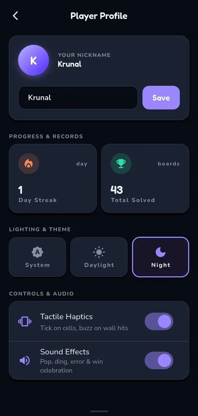 Game Villa — Player profile