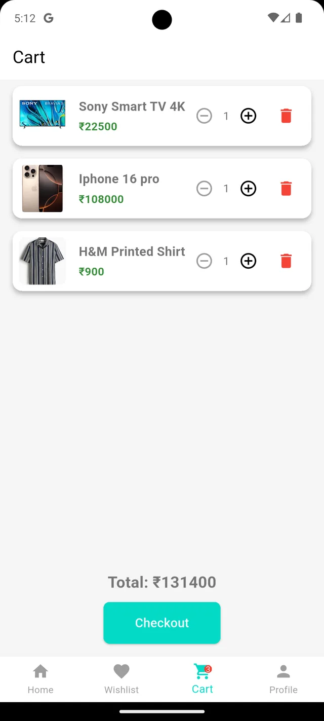 GK Store — Cart