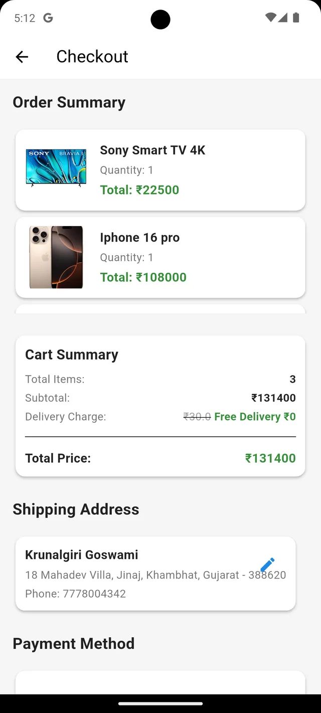 GK Store — Checkout